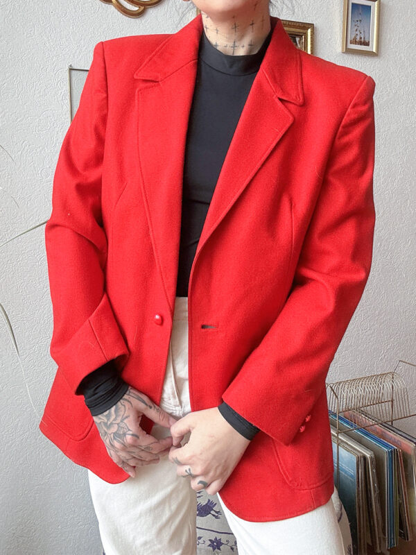 Blazer vintage carmesí