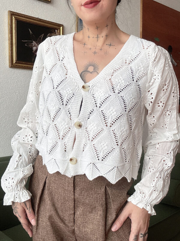 Cardigan blanco