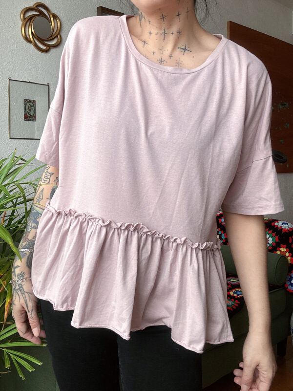 Blusa rosa pastel