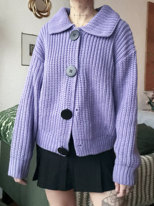 Cárdigan morado