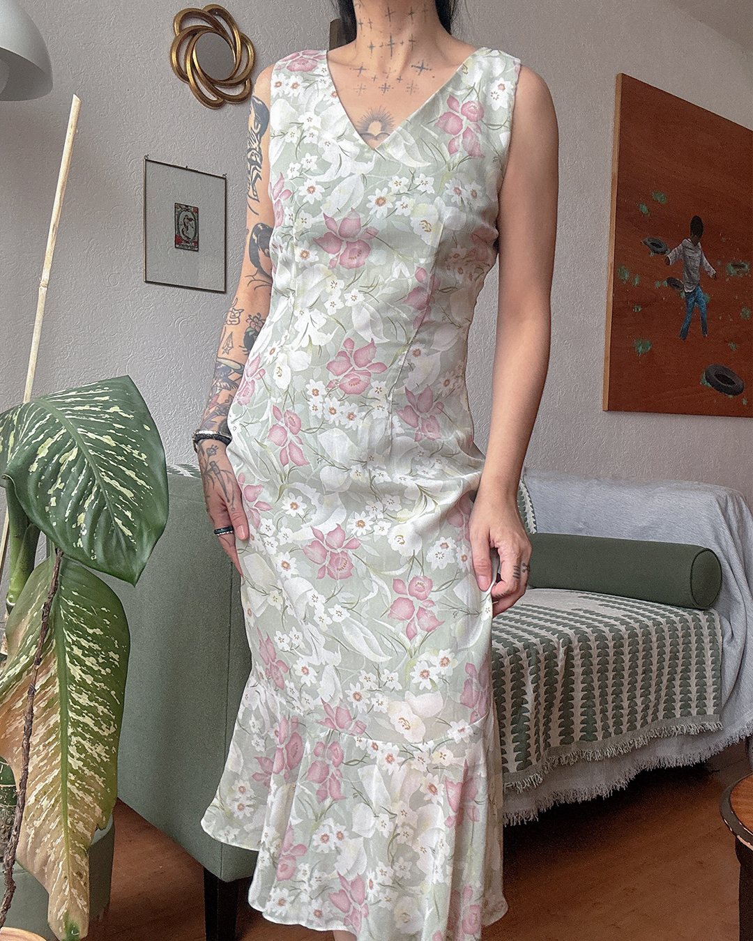 Vestido sirena botánica
